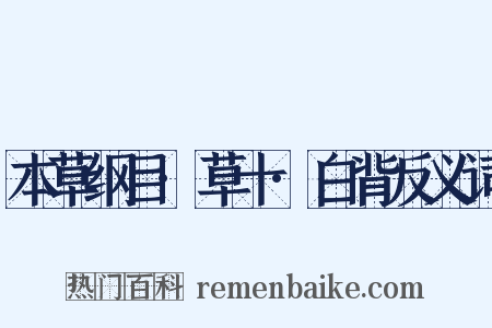 本草纲目·草十·白背反义词是什么意思的图片